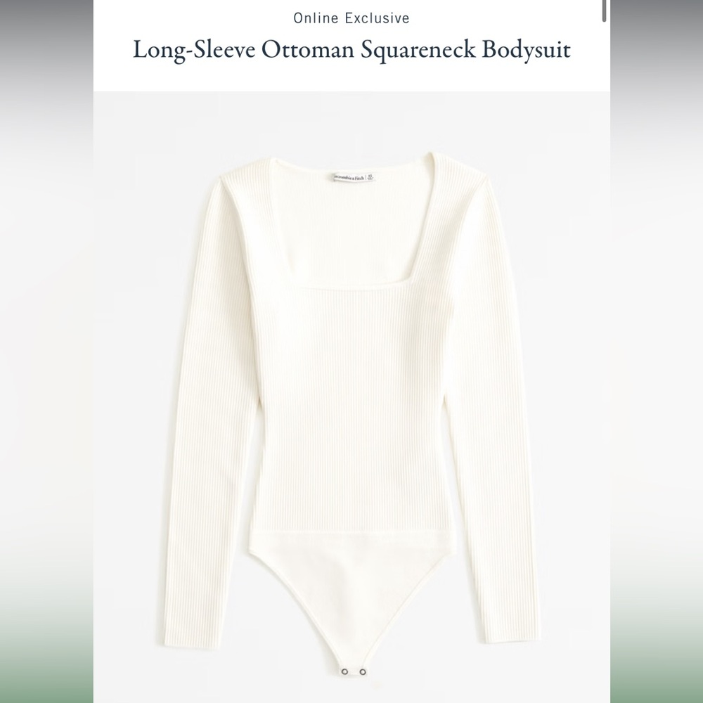 Abercrombie long sleeve ottoman squareneck bodysuit